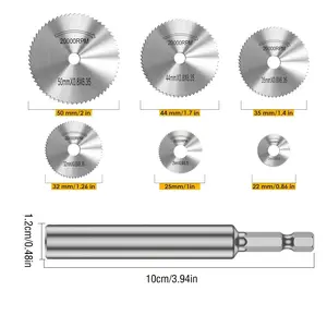 1/4 inch hexagonal tenon round saw blade for rotary tools, high-speed steel (HSS) Hss Step Drill