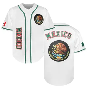 Mexican Pride Baseball Jersey for Men Eagle & Flag Button-Down Día de la Independencia Edition Virgen de Guadalupe Inspired  Authentic Mexican Baseball Shirt Vintage Sports Uniform Breathable Christmas Eve gifts Holiday