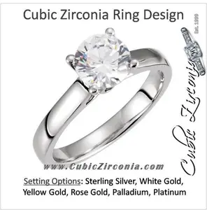 Cubic Zirconia Engagement Ring- The Valerie (Round-Cut Cathedral with 2 Bezel-Set Side Accent Stones)