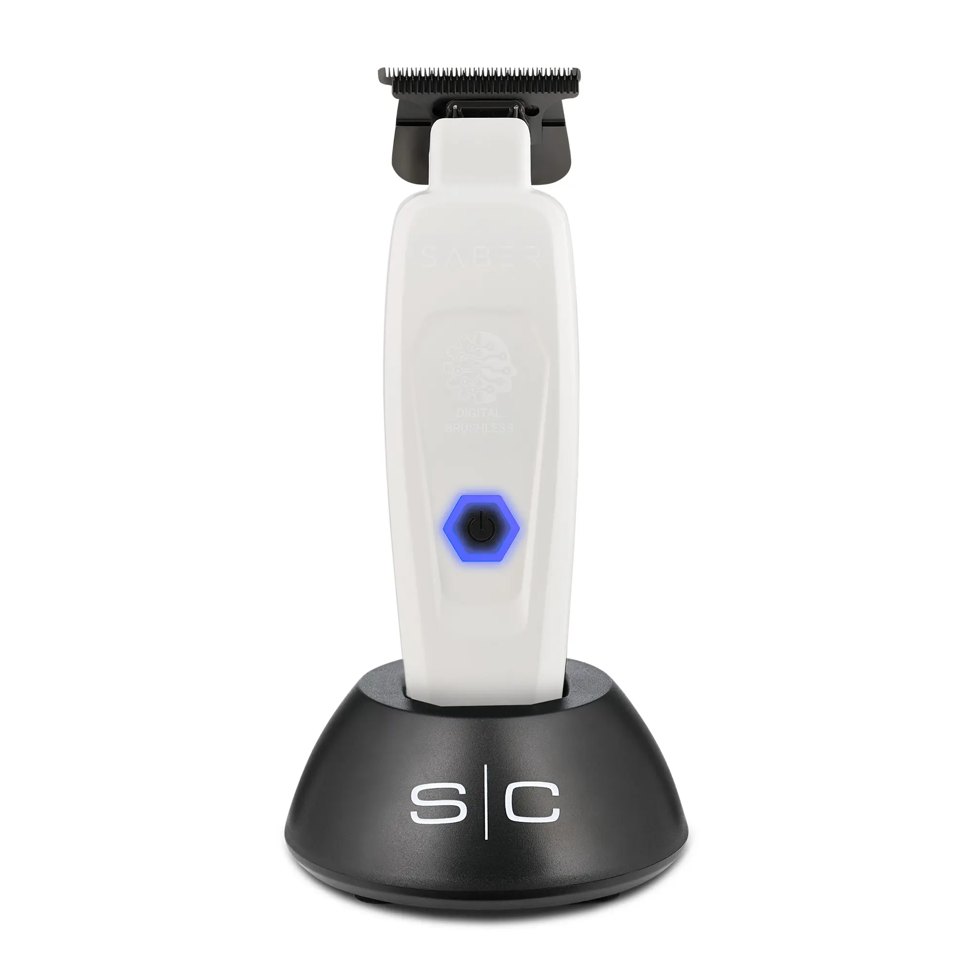 StyleCraft Saber Full Metal Body Digital Brushless Motor Cordless Hair Trimmer Barber Hair Clippers