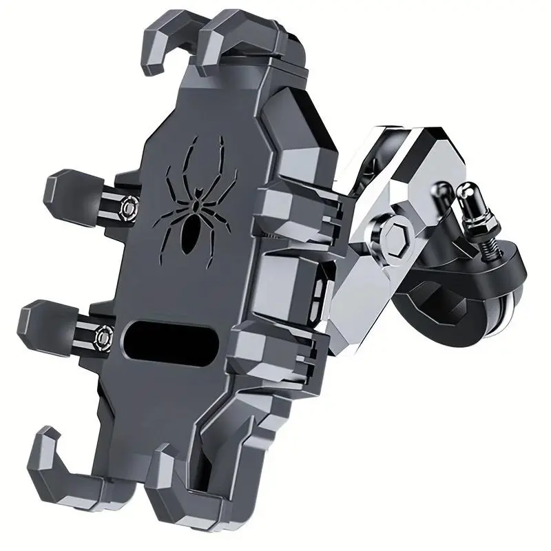 Motorcycle Phone Holder, Adjustable Handlebar Phone Mount, Shock Absorber Aluminium Phone Holder for 4.5 to 7-inch Landscape Smartphones, Car Interior Accessories, Automotive Phone Holder, Cellphone, Cell Phone Holders