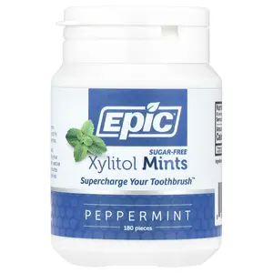 Epic Dental Xylitol Mints, Peppermint, Sugar-Free, 180 Pieces