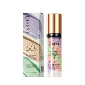 3-in-1 Color Correcting Primer SPF 50 - Hydrating Single Item for All Skin Types, Moisturizes, Brightens, Sweat-Proofs, and Delivers Long-Lasting Makeup Protection for a Flawless Complexion