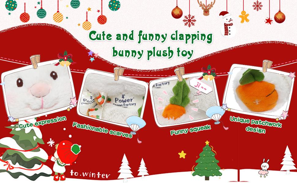 MIAODAM Talking Bunny Stuffed Animal Peek-A-Boo Interactive Plush Toy with Adjustable Volume Singing 15 Songs for Kids Birthday Gift for Toddlers Easter Gifts