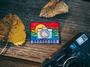PRIDE Nature Holographic Photography Camera Sticker