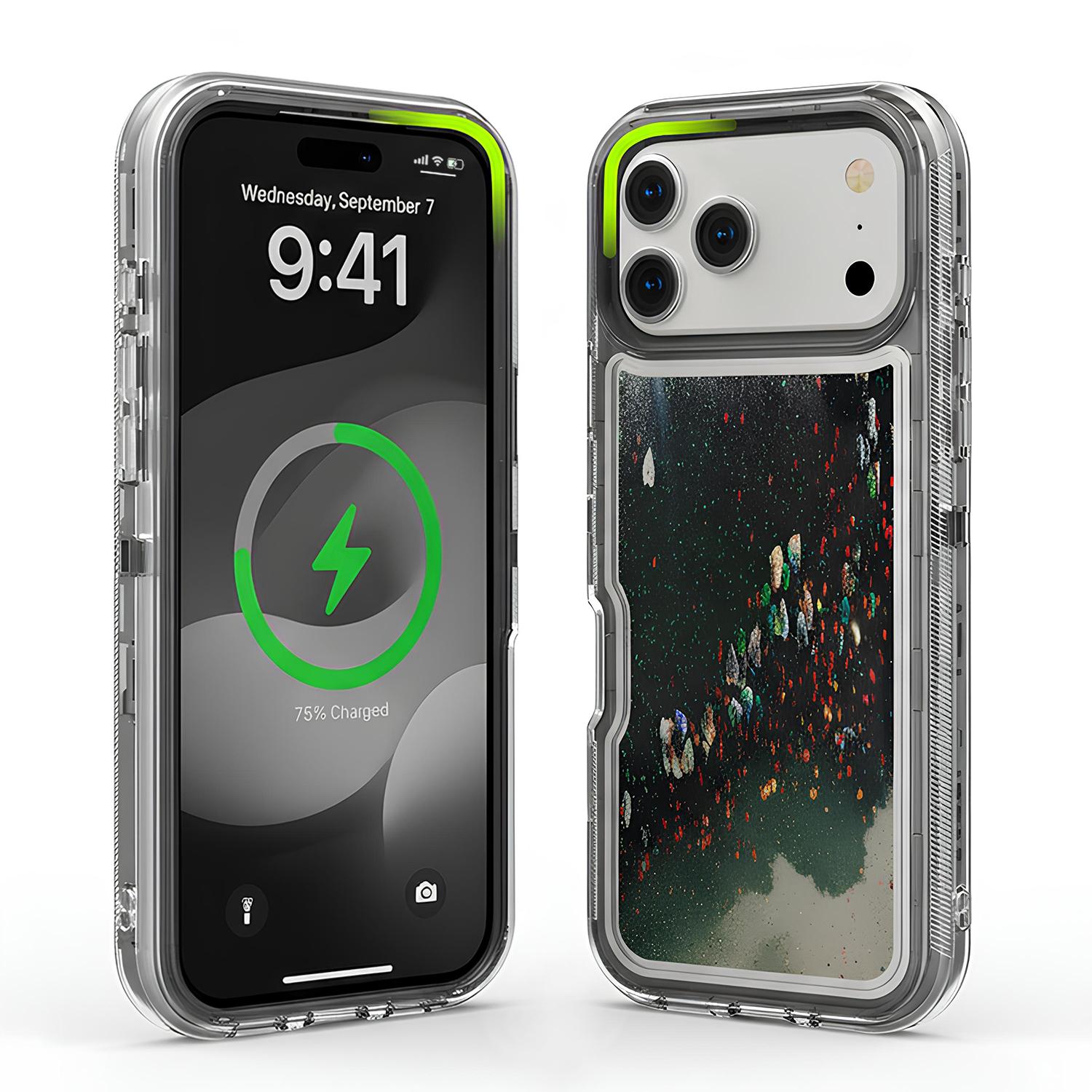 Liquid Quicksand Shiny Bling Sparkly Cute Case For iPhone 17 Pro Max 16 15 14 13,3-in-1 Heavy Duty Protective Glitter Phone Case,Bling Sparkly Cute Case for  Women Girly