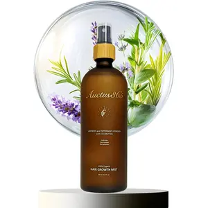 Auctus365 Organic Lavender Floral Hydrosol Hair Growth Mist with Coconut & Peppermint - Lengthening Haircare for Hair Loss Concerns