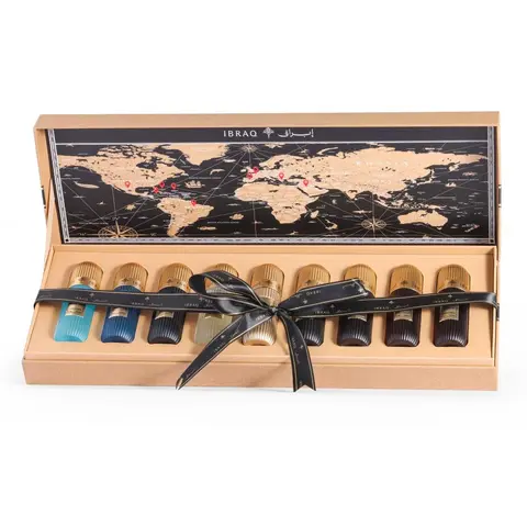 9-Piece Boxed Arabian Aroma Blend Scented Oil Gift Set - 20ml Travel-Size Home Fragrance Products for Dominican Home Care Supplies, Brazilian & Greek Aroma Solutions, Travel‑Size Scents