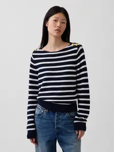 Gap Women's 100% Cotton Relaxed Boatneck Sweater