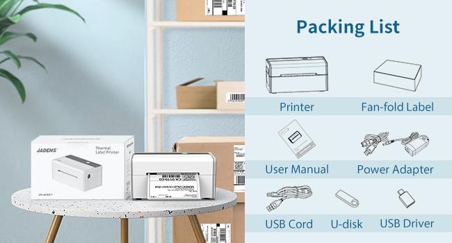 JADENS Bluetooth Label Printer Thermal Shipping Printer Wireless Printer for Small Business & Package, USPS, UPS, Compatible with Phone, iPad, PC JADENS Bluetooth Label Printer Thermal Shipping Printer Wireless Printer for Small Business & Package, USPS, UPS, Compatible with Phone, iPad, PC