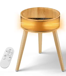 Round Table Heater ,With LED Light,Fast Even Heating & 12 Hour Timer,Up to 95°F,Safe Oscillating Electric Heater For Bedroom And Office