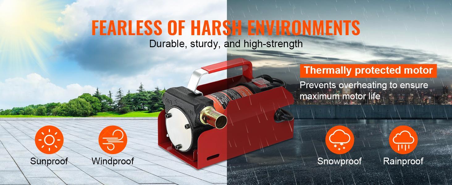 VEVOR Diesel Fuel Transfer Pump Kit,10 GPM 12V DC Portable Electric Self-Priming Fuel Transfer Extractor Pump Kit with Automatic Shut-off Nozzle Hose for Diesel, Kerosene, Machine, Transformer Oil