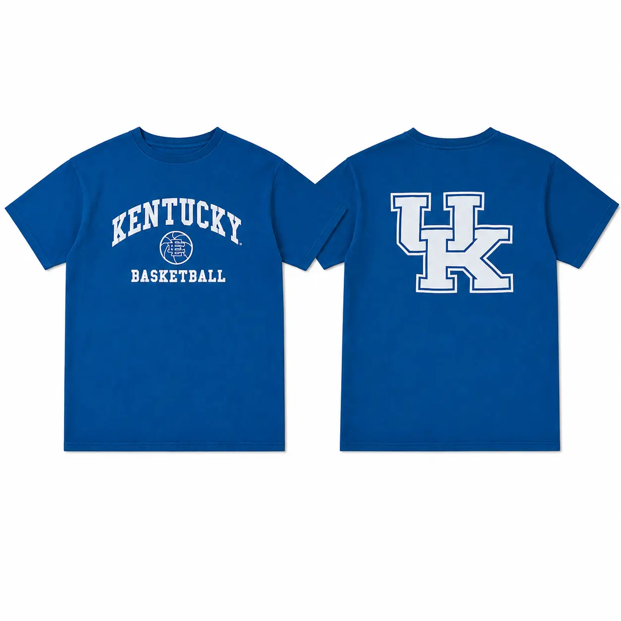 EE Kentucky Basketball Washed Blue Graphic T Shirt Unisex College Tee