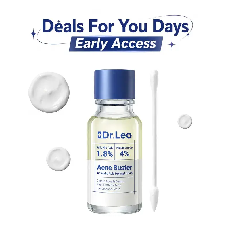 Dr.Leo Clear Pores & Rapid Pimple Relief Set: Salicylic Acne Buster Drying Lotion Plus 20ml