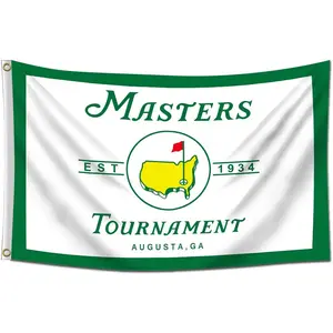 Masters Tournament Golf 3x5 Ft Flag with 4 Brass Grommets for Man Cave Wall Indoor Outdoor Room Decoration Bedroom College Dorm and Garage Banner