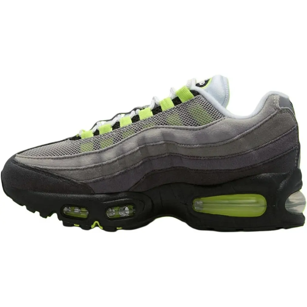 Nike Air Max 95 OG GS 'Big Bubble-Neon' 2026 Kids' Lightweight Breathable Athletic Trainer, Casual Sport Sneaker