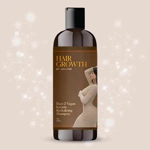 Hair Growth by Jailyne Shampoo – Beer & Vegan Keratin Shampoo with Natural Ingredients for Hair Growth & Health – 16 oz (480ml) Daily Gentle Haircare