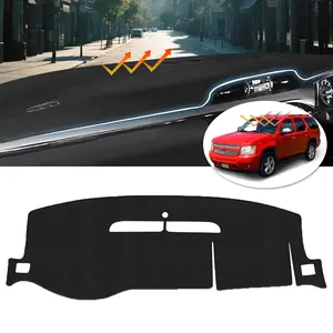 Dash Cover for 2007-2014 Chevy Chevrolet Tahoe Suburban/GMC Yukon XL, 2007-2013 Chevy Avalanche Silverado 1500 2500 3500 LTZ/GMC Sierra SLT Denali Accessories, Non-Slip UV Rays Protector