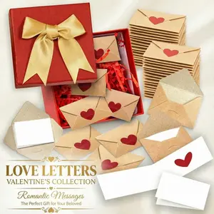 DIY Love Notes Gifts Box -Cute Open When Letters & Mini Envelopes -Unique Long Distance Gift for Him Boyfriend Gifts Anniversary Graduation Wedding Birthday Mother's Day Gift Packaging