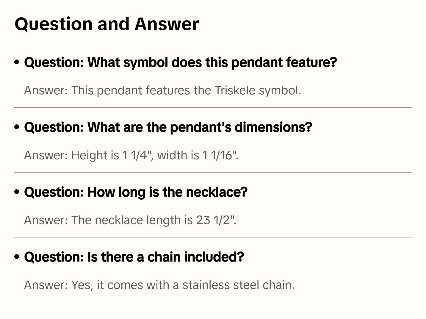 Viking Triskele Stainless Steel Pendant Necklace