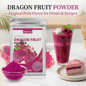 10 ounces/283g of dragon fruit powder infuses yogurt bowls, ice cream, cakes, bread, and other desserts with a natural pink hue and a refreshingly sweet fruity aroma.