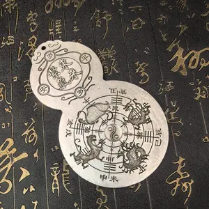 Eata Gift Inc. Vintage-Inspired Chinese Blessing Plaque “Heavenly Official Brings Fortune” Decorative Copper Pendant