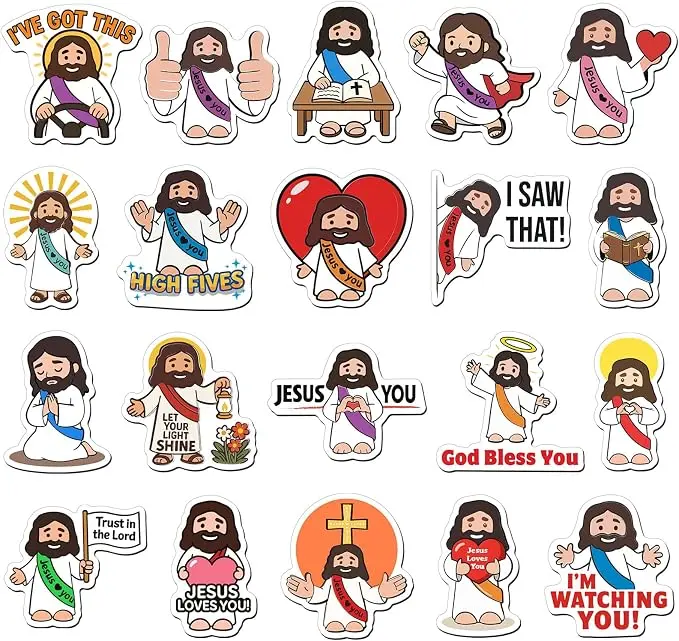 20 Pcs Emotional Support Fridge Magnets-Jesus Love You Magnets for Fridge,Refridgerator Cabinet Door Dishwasher for Home Office Decoration
