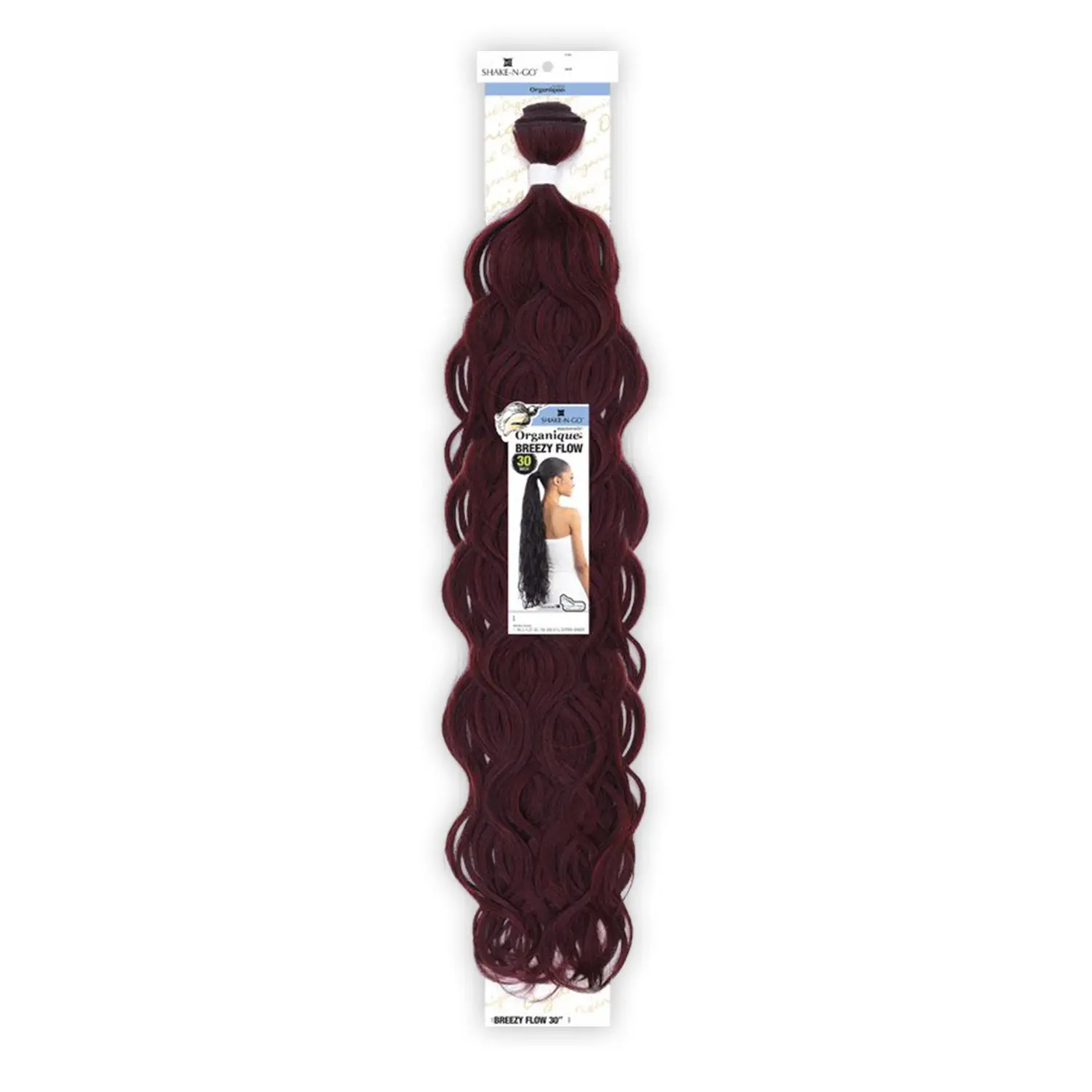 Shake-N-Go Organique Mastermix Breezy Flow Synthetic Weave Extensions, 30", Synthetic Extensions