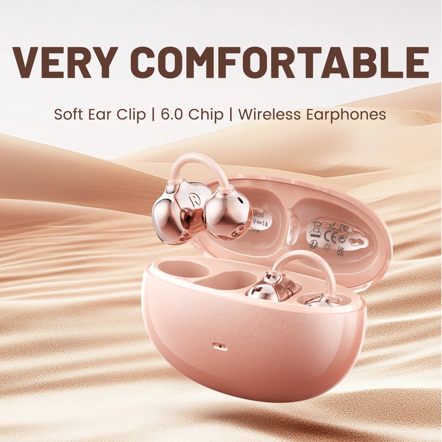 INSONIXN Open ear clip headphones, wireless Bluetooth 6.0 headphones, built-in microphone and ear hook, comfortable to wear, high fidelity sound quality playback time of 36 hours, women's decoration headphones sk 50 for sports and fitness tiktokshopspr ti
