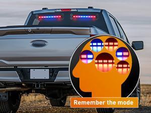 Nilight 162 LED Traffic Advisor Strobe Light Bar 2-in-1 Red Blue  Warning Hazard Lights with Controller 4 Switchable Color 36 Flash Pattern for Trucks Cars Tow Plow Construction Vehicles