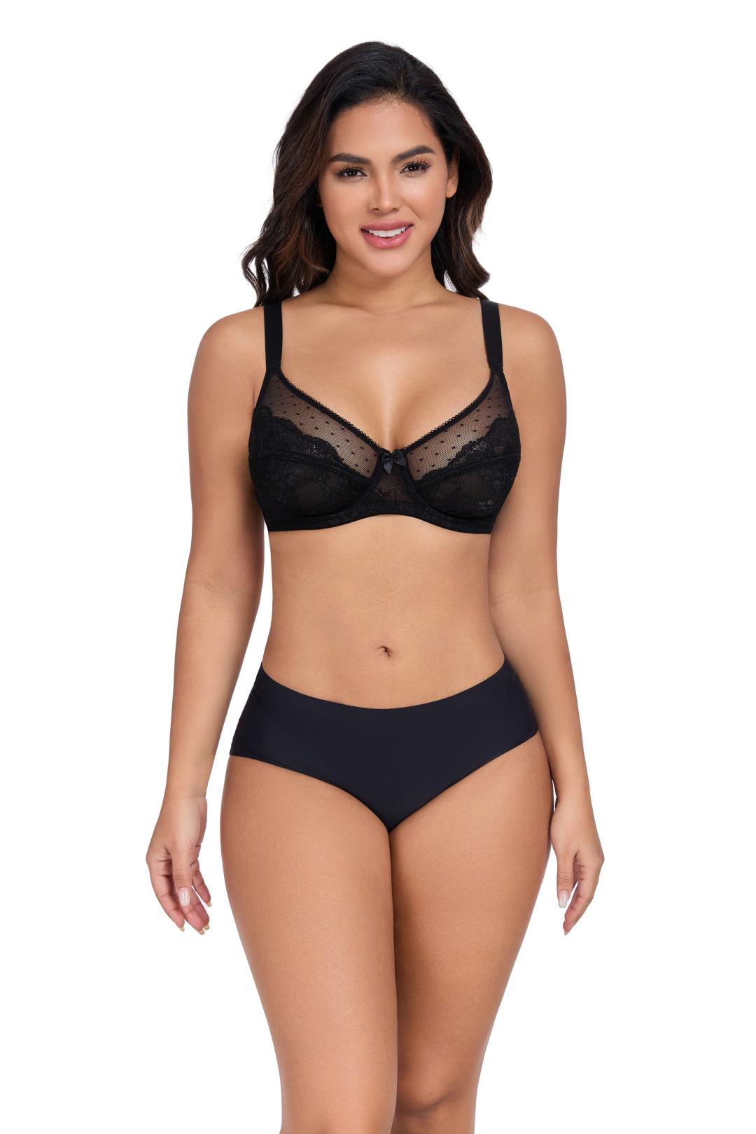 【new style】Exquisite floral lace plus size wire bra full coverage bra unpadded ultra-thin and comfortable,Unlined breathable lace lightweight bra, large size bra without padding, ultra-thin and comfortable, support sagging breasts, with wire，