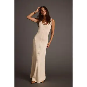 Rowan Cream Cable Knit Maxi Dress