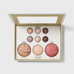Holiday Baked Starter-FullFace Makeup Palette,Luxury Multi-Use Makeup Palette with Eyeshadow Contour Blush Highlighter,Perfect Gift for Loved Ones,rearranging palette,moving eyeshadow,Highly Pigmented Palette Baked Tan makeup geller  Baked Starter kit