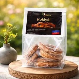kokiyol Gourou 4unite Haitian Donuts 1 Pack 4Pieces Authentic Pastry with Flour Sugar Cinnamon & Banana Ideal for Snacks or Desserts