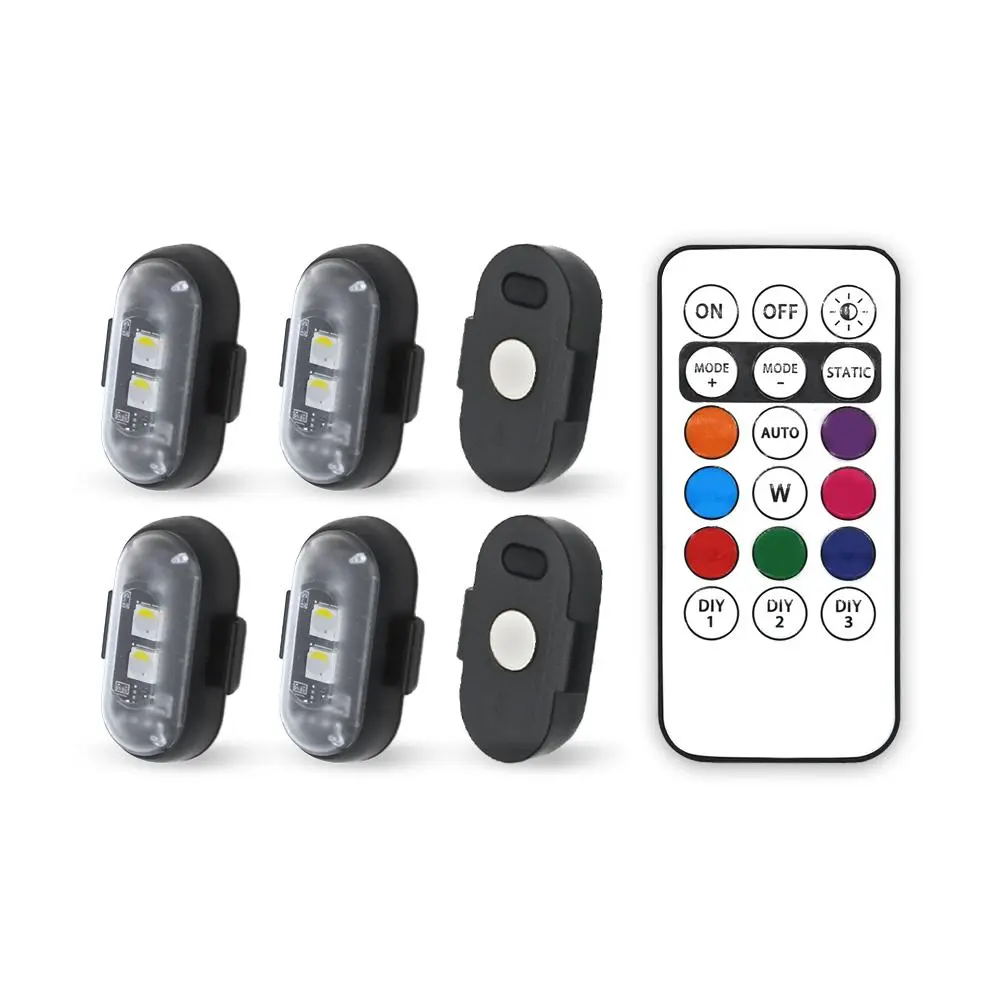 Magnetic Car LED Light, Rechargeable Wireless Car LED Light with Remote Control, Multipurpose DIY Car Warning Light, Car Accessories for Car, Motorcycle