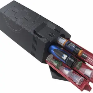 Limited edition Empire Compact Travel Case for Insulin Peptide Pens with 3 Slots for Pens Ice Packs & 2 Twist Lock Drawers for Needle Tips Secure Storage