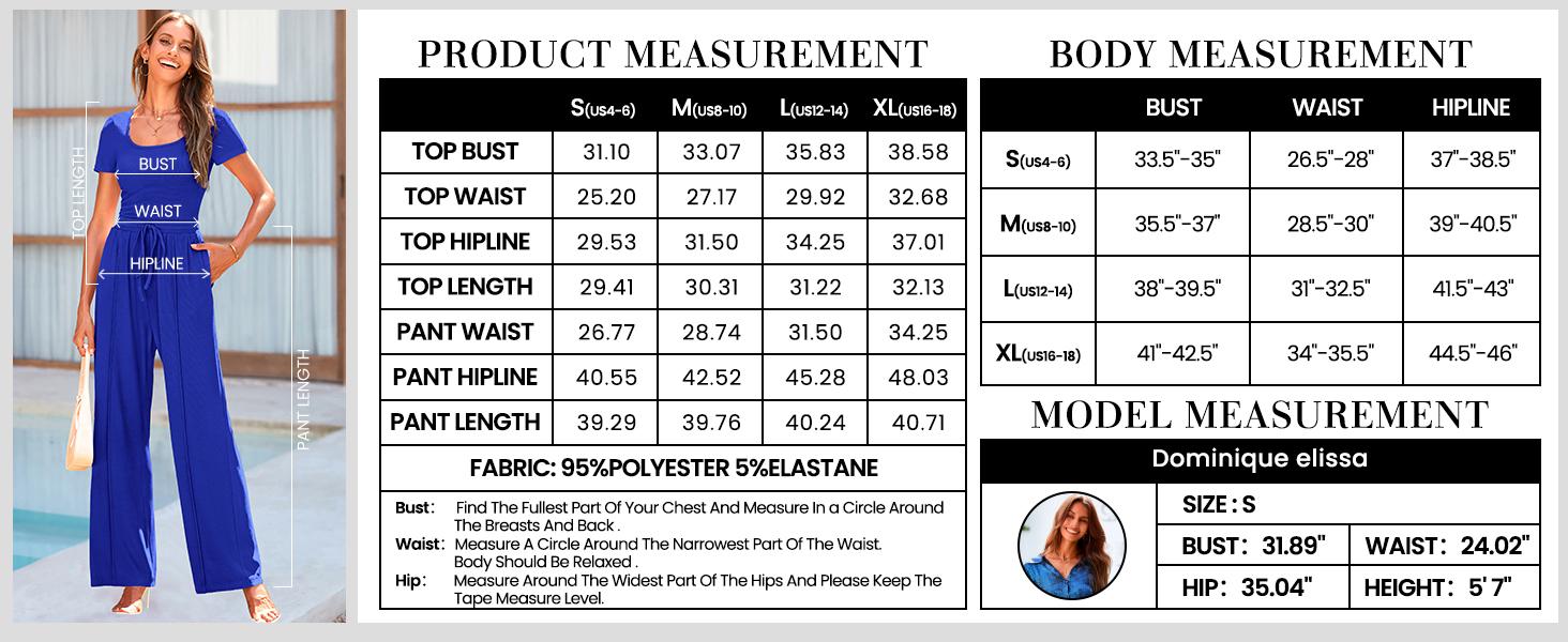 BTFBM Women's Casual 2-Piece Outfits Square Neck Short Sleeve Shapewear Bodysuit Drawstring Pants Knit Sets