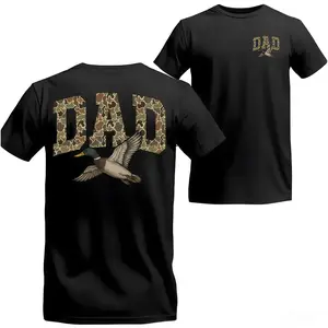 Camo Duck Dad T-Shirt, Old School Camouflage Hunting Tee, Southern Outdoor Style For Believers, Perfect Father’S Day Gift For Dad Or Husband, Vintage Comfort Colors Graphic Shirt, Unisex Casual Outdoor Tee Spring