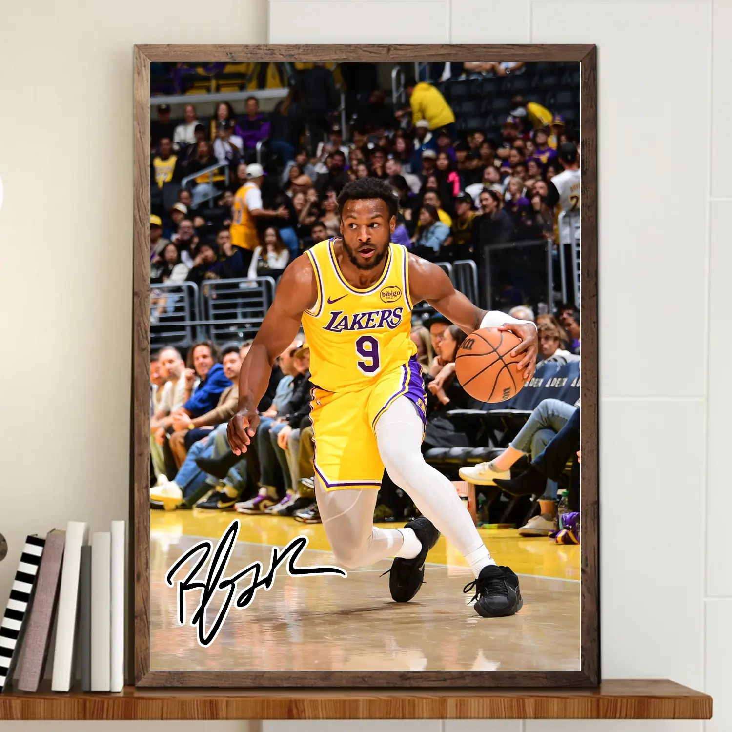 Bronny James's Lakers Dunk Poster – Fans Hype Moment Wall Art, Rising Star Basketball Print, Bronny’s Poster Instant Classic No Framed