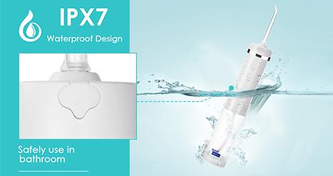 h2ofloss Water Flosser with 5 nozzles ,Cordless Oral Irrigator,300ML Rechargeable Oral Irrigator for Teeth Cleaning, Portable & IPX7 Waterproof Teeth Cleaner Pick for Braces Home Travel, mini water flosser, HF-10 h2ofloss Water Flosser with 5 nozzles ,Cordless Oral Irrigator,300ML Rechargeable Oral Irrigator for Teeth Cleaning, Portable & IPX7 Waterproof Teeth Cleaner Pick for Braces Home Travel, mini water flosser, HF-10
