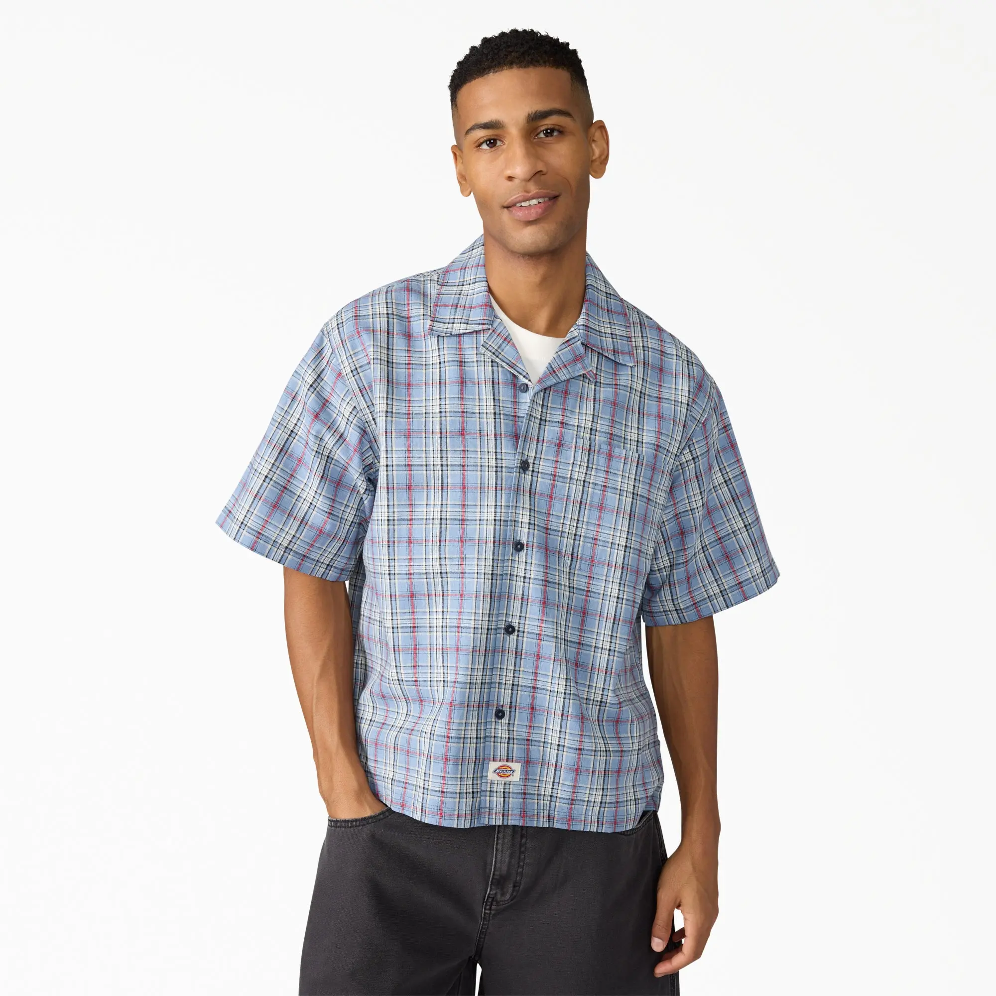 Dickies Springdale Short Sleeve Button-Up Shirt, Lightweight, Casual Cold Weather Style