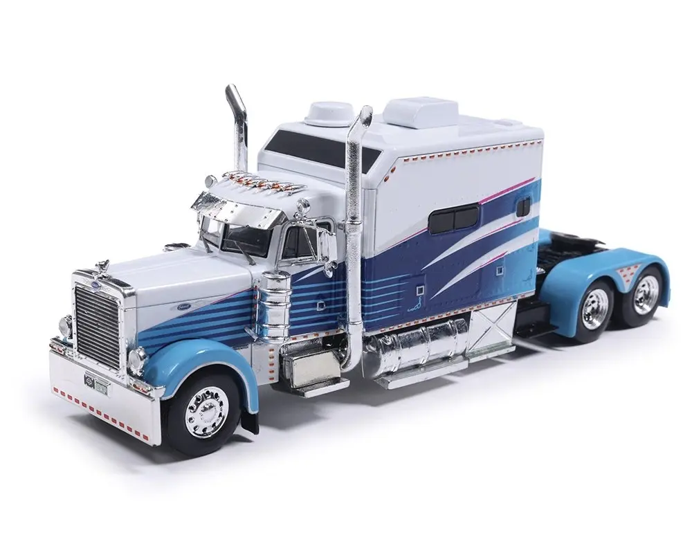 IXO Models 2002 Peterbilt 379 Custom Sleeper Blue 1:64 Scale