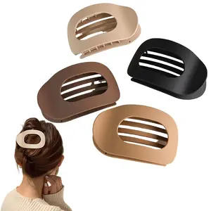 4 PCS French Concord Flat Hair Clips for Women Hair Claw Clips Oval Hair Barrettes Volume No Slip Grip Strong Hold Hair Clamps Jaw Clips Styling Hair Accessories