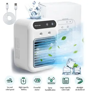 Mini Portable Air Conditioner, 3-in-1 Cooling Fan with 2 Speed Mist Spray Fan for Bedroom Living Room Office