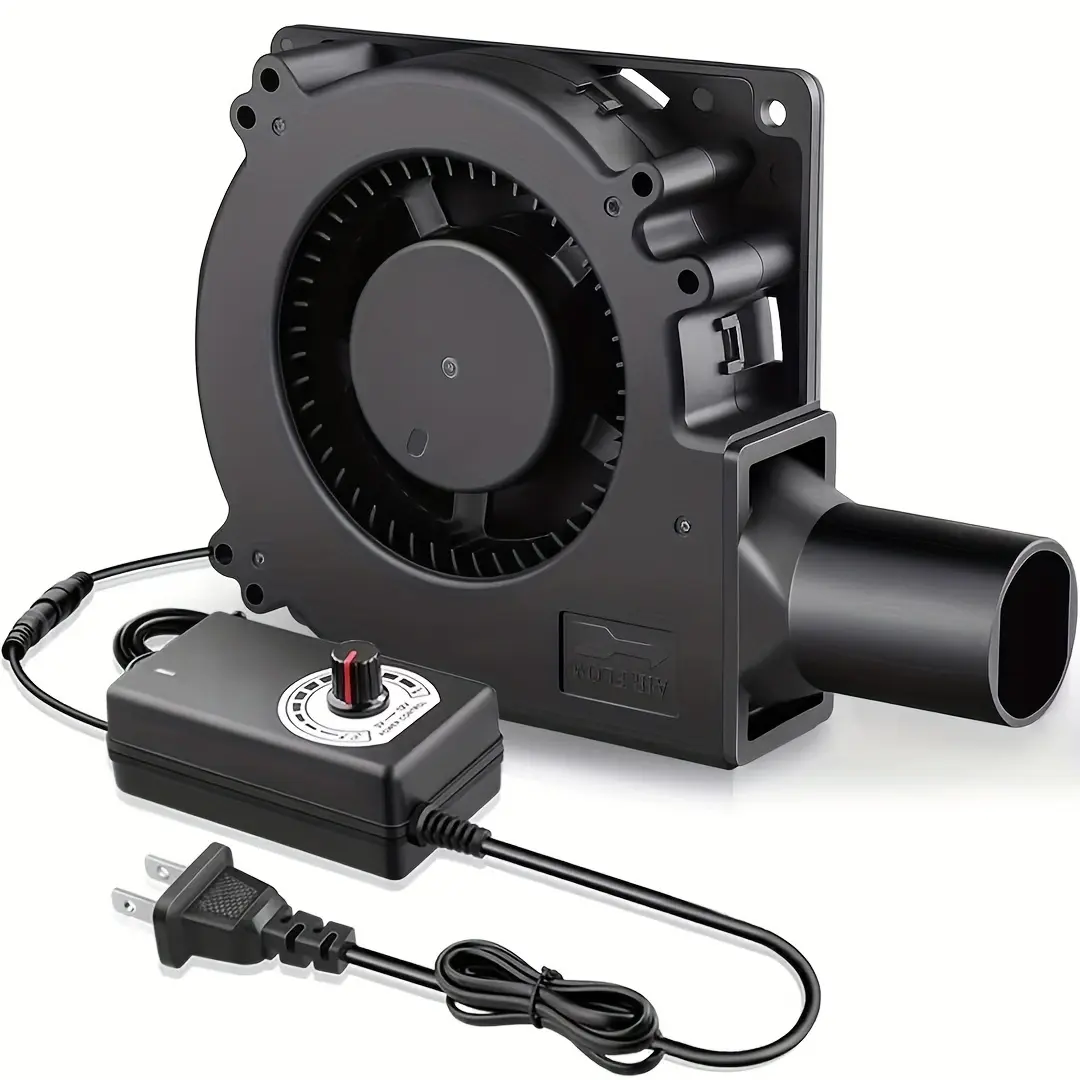 A set of turbo blower with adjustable air outlet, used for barbecue stoves, firewood stoves, waste machines, and oil stoves Utensils Tool Box Tool Kit turbo jet blower Used for DIY cooling, ventilation, exhaust projects Can be used for heat dissipation, M