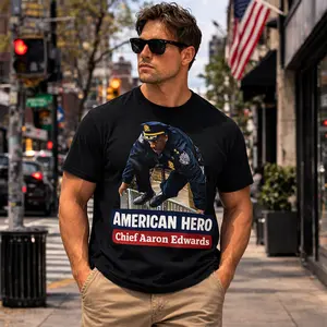 Chief Aaron Edwards American Hero Shirt, Chief Edwards: The Fence Jumper, NYPD Strong, Some Heroes Wear Blue