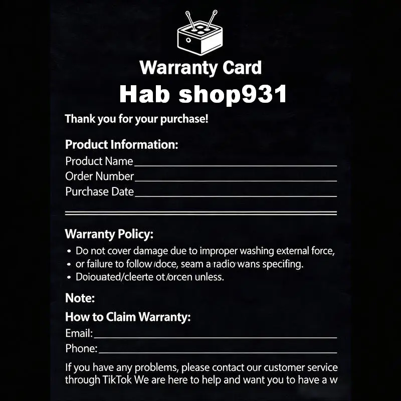 The Clout Closet Trendy T-Shirt After-Sale Warranty Certificate