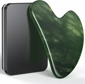 Gua Sha Facial Tools, Natural Jade Stone Guasha Tool for Face Acupuncture Therapy Trigger Point Treatment, Gua Sha Scraping Massage Tool