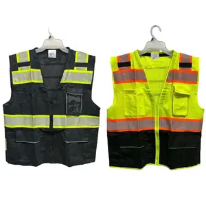 Multi Pocket Hi-Vis Construction Vest Reflective Safety Vest High Visibility Vest Hi Vis Jacket Vest