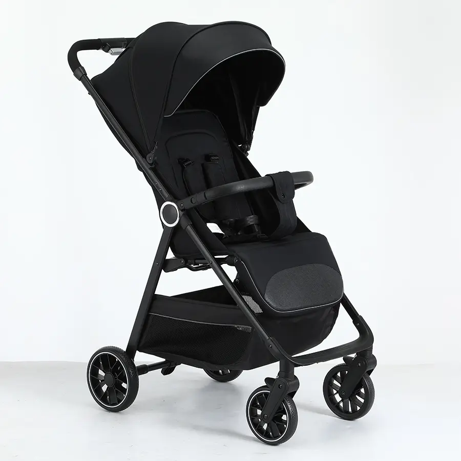 Lightweight Baby Stroller, All-Round Stroller for Babies 0-3 Years Old: One-Click Fold, Zippered Extended Sun Canopy, Only 11.68 lbs, Features Large Storage Basket,  Suitable for Travelling #DealsForYouDays